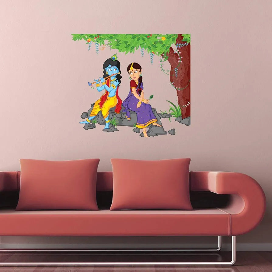 Rangoli Vinyl Wall Sticker Multicolour Vinyl Medium Size 40cm or 50 cm Pack of 1 Sticker