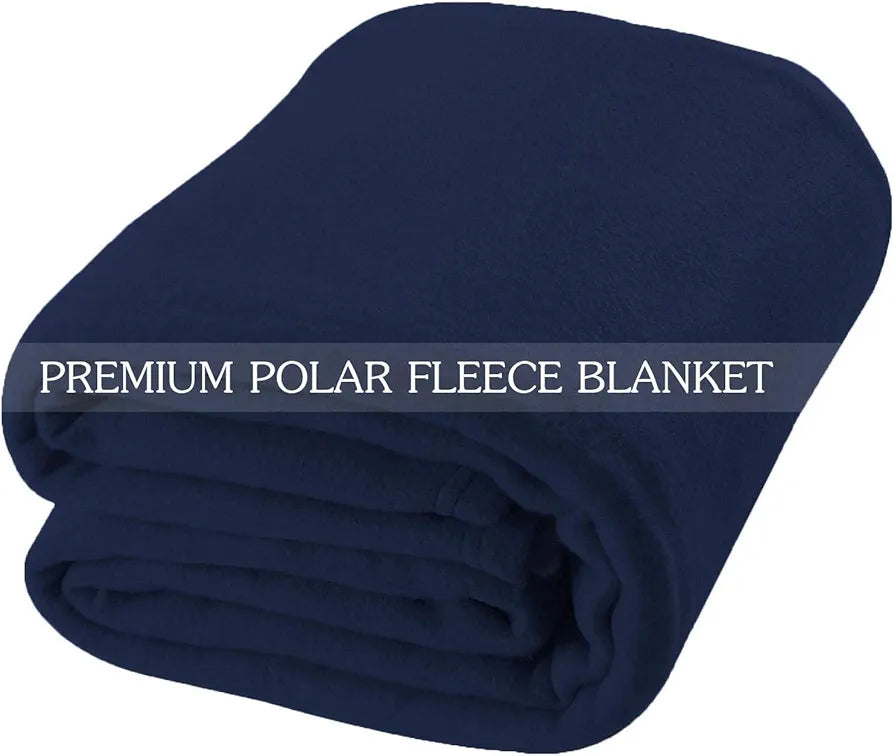 STARNSTYLE Polar Fleece Blanket Warm & Cozy - Premium Fleece Blanket - Blanket for Single Bed, Sofa, Camping, Travel and Cold Nights - Lightweight Blanket  Blue