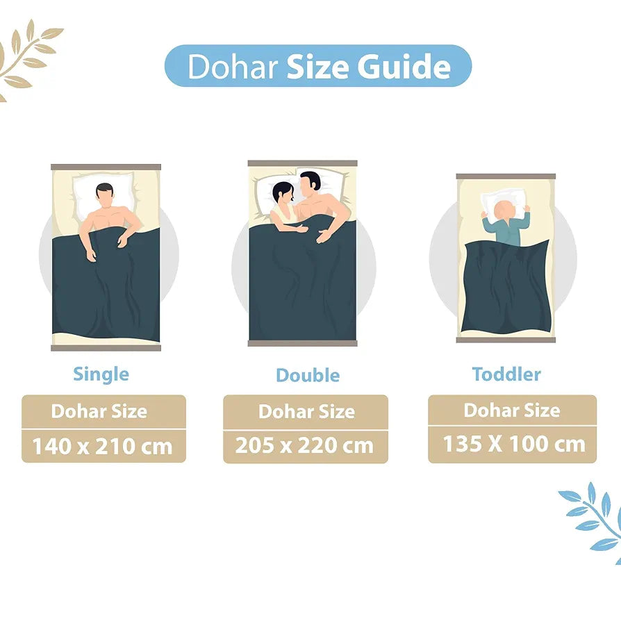 Divine Casa Cotton 120 GSM Reversible Soft and Cozy Lightweight Printed Single Bed AC Dohar Blanket for Mild Winter Quilt - | TC - 120