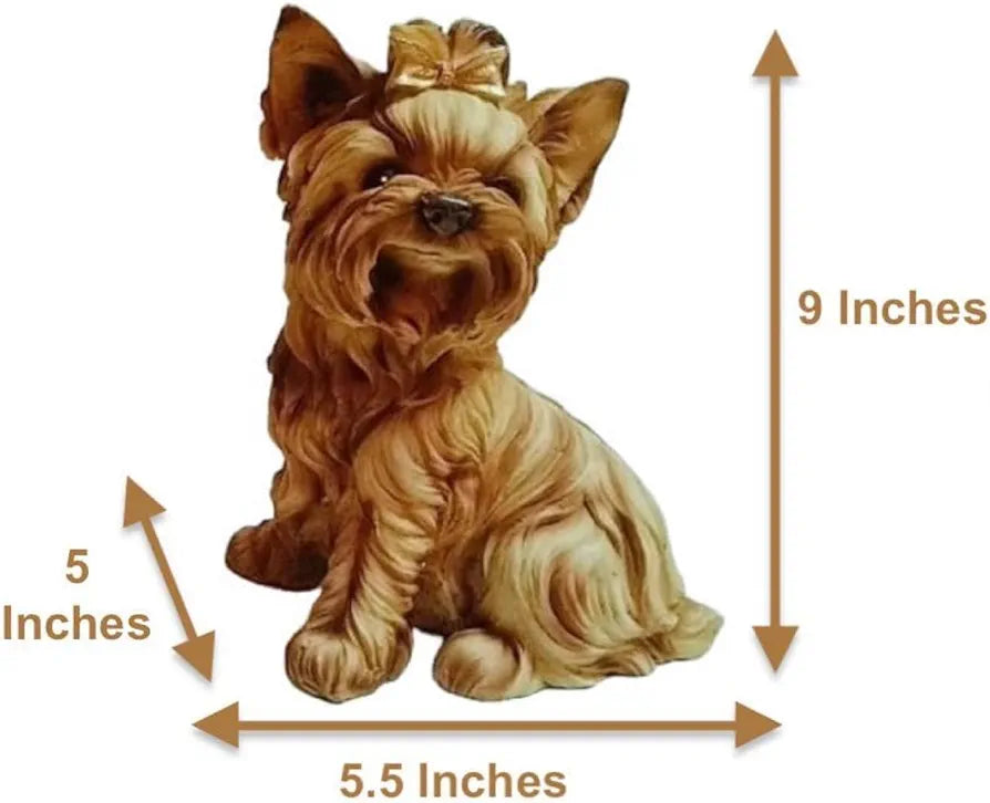 ALILA Pomeranian Dog Showpiece Animal Figurine Sculpture Statue for Table Home Living Room Interior Office Desk Decoration Home Decor, 10 inches