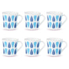 Larah by Borosil Crysta Series Fable Opalware Mug | Set of 6 Tea/coffee Mugs | 160 Ml Each