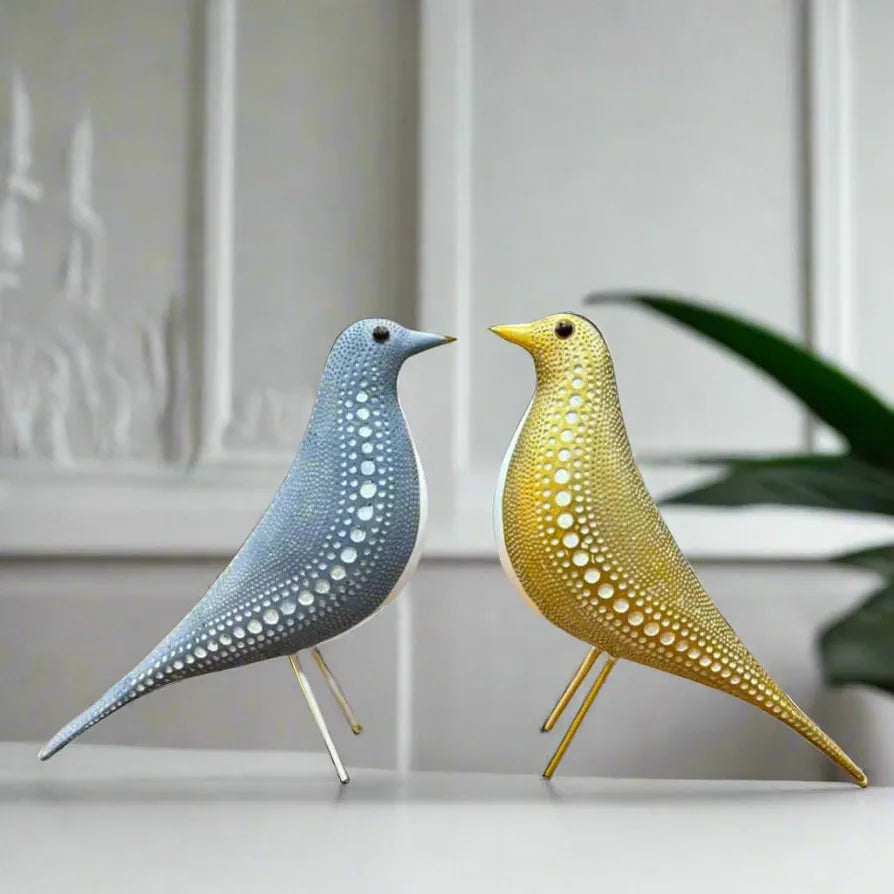 ALILA Love Birds Statue Idols Figurine showpiece for Home Decor | Living Room, Bedroom, Office Desk, Cabinets, Set of 2, 10 inches