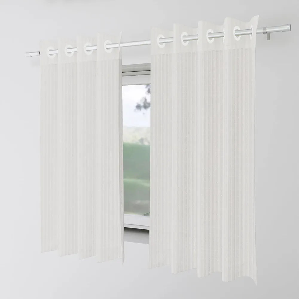 Kuber Industries Window Curtain | Sheer Window Curtains | Parda for Living Room | Drapes for Bedroom | Window Curtain Parda for Home D?cor | Lining Net | 5 Feet | Cream