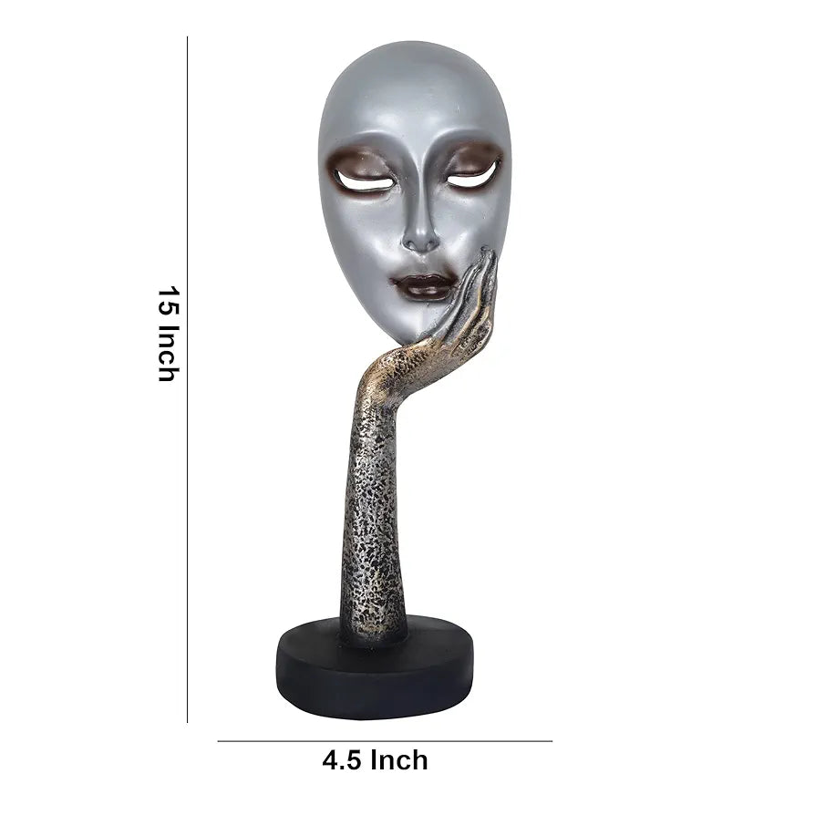 zart Lady Face Polyresin Showpiece  Use in Home Decor Gifts