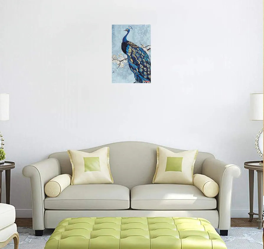 Rangoli Peacock Wall Sticker 12x18 Sheet – Elegant Self Adhesive Home Décor for Living Room, Bedroom & Walls. Design-10