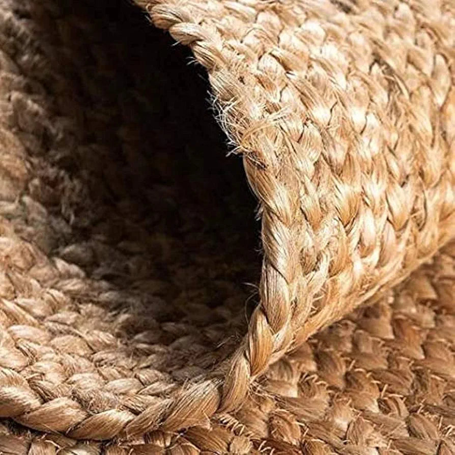 THE HOME TALK Natural Handcrafted Braided Round Jute Rug- 80CM|Traditional Carpet for Living Room,Kitchen,Entryway,Bedroom,Dining Room|Rustic Bohemian Decor| Anti-Skid Carpets for Centre Table