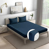 Wakefit Bedsheet for King Size Bedsheet King Size Bed Cotton 2 Pillow Covers Elastic Fitted Sheet Navy Colour