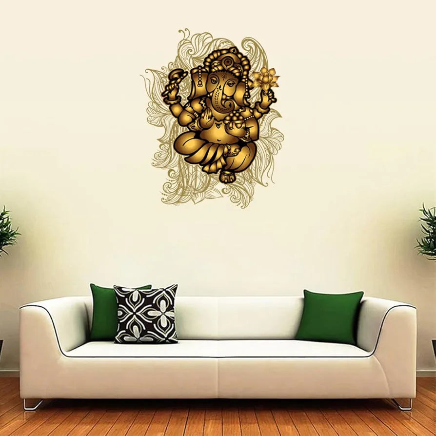 Rangoli White Glossy Vinyl Wall Sticker Premium Self-Adhesive Waterproof Decorative Wall Decal for Bedroom, Living Room, Office & Home Decoration Easy to Apply. Parent-2, Design-11