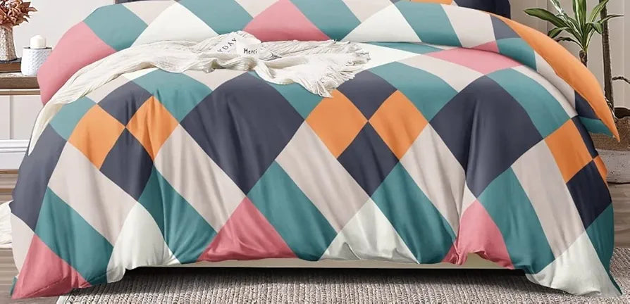 THE HOME STYLE Supersoft Cotton King Size Printed Flat Double Bedsheet wih 2 Pillow Cover II 300 TC, 90