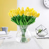 PU Real Touch Tulips Artificial Flowers 10 Pcs Flowers Arrangement Bouquet Yellow