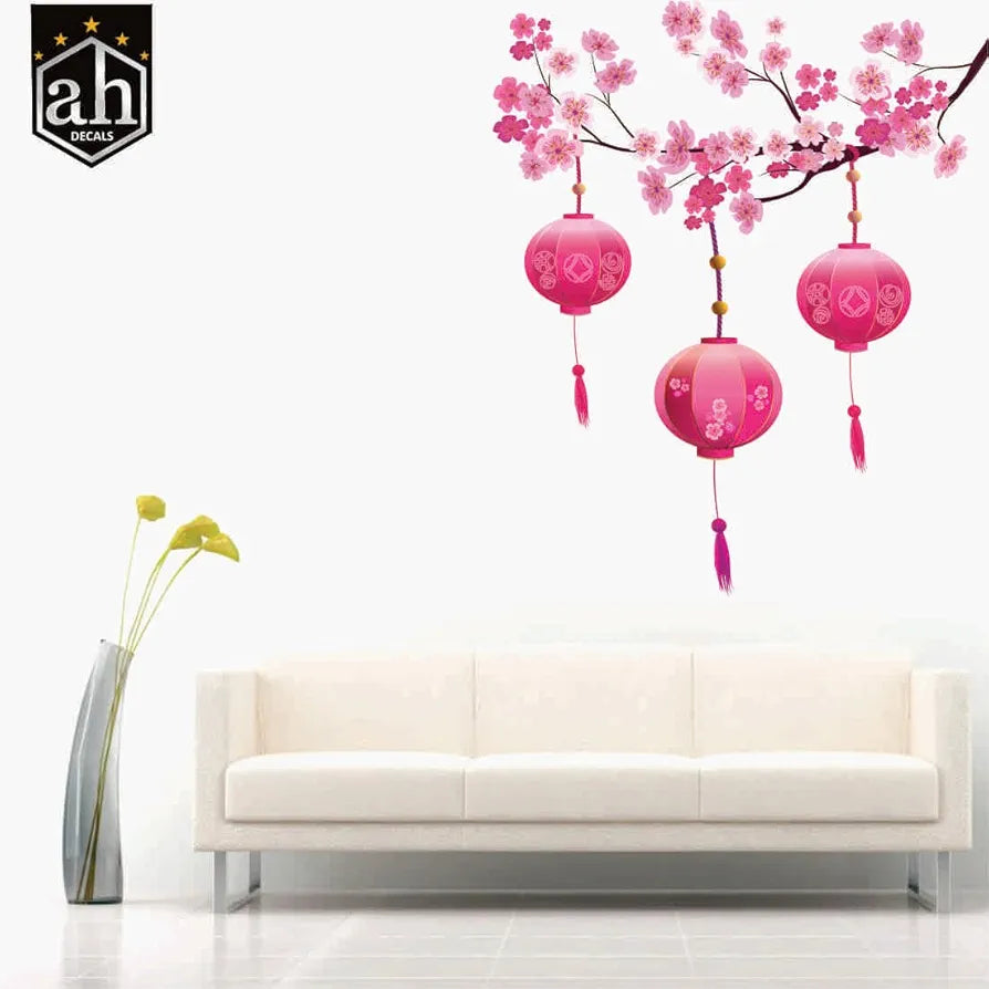 AH Decals Vinyl Decorative Cartoon Lamp Wall Stickers 