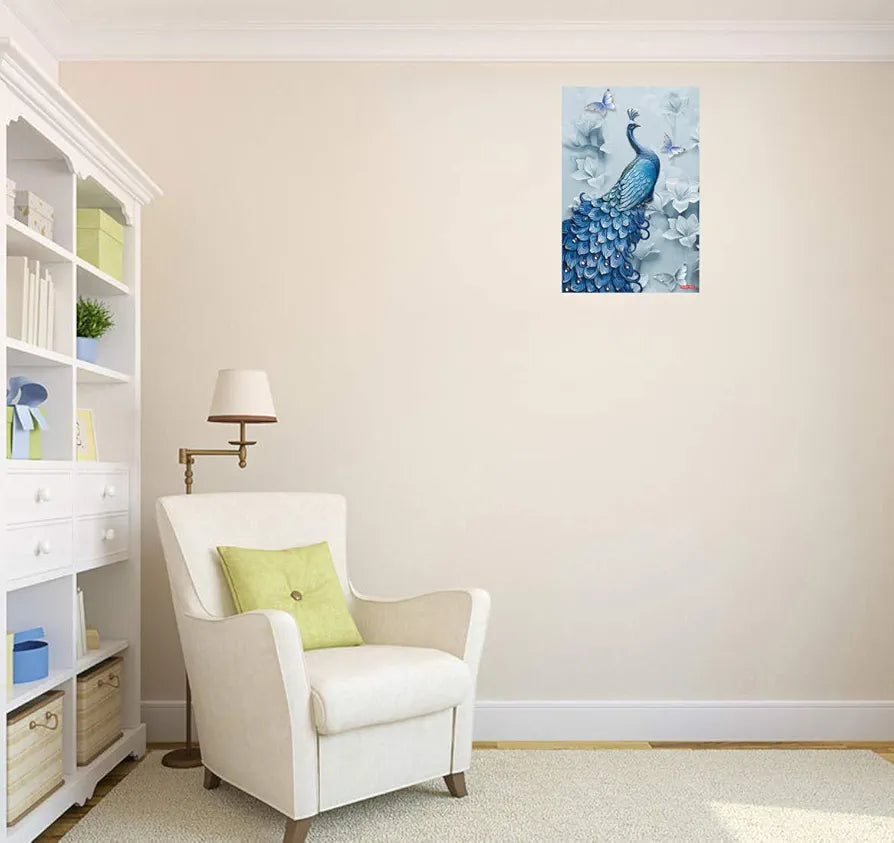 Rangoli Peacock Wall Sticker 12x18 Sheet – Elegant Self Adhesive Home Décor for Living Room, Bedroom & Walls. Design-4