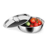 Milton Pro Cook Triply Stainless Steel Tasla With Lid, 22 Cm / 2.2 Litre - 1146 gms