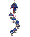 Heart Home Plastic Rajasthani Design Handcrafted Hanging Windchimes Latkan with 8 Bells