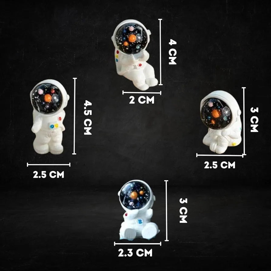 SATYAM KRAFT Resin 1 Set  Astronaut Figurines | Outer Space-Themed Action Figures | Home & Office Desk Decor | Table Decoration | Space Lover Gift | Bedroom & Living Room , Multi