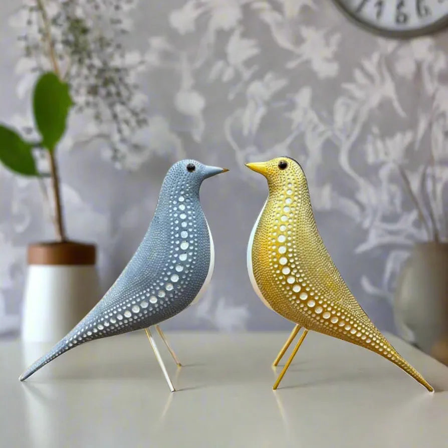 ALILA Love Birds Statue Idols Figurine showpiece for Home Decor | Living Room, Bedroom, Office Desk, Cabinets, Set of 2, 10 inches
