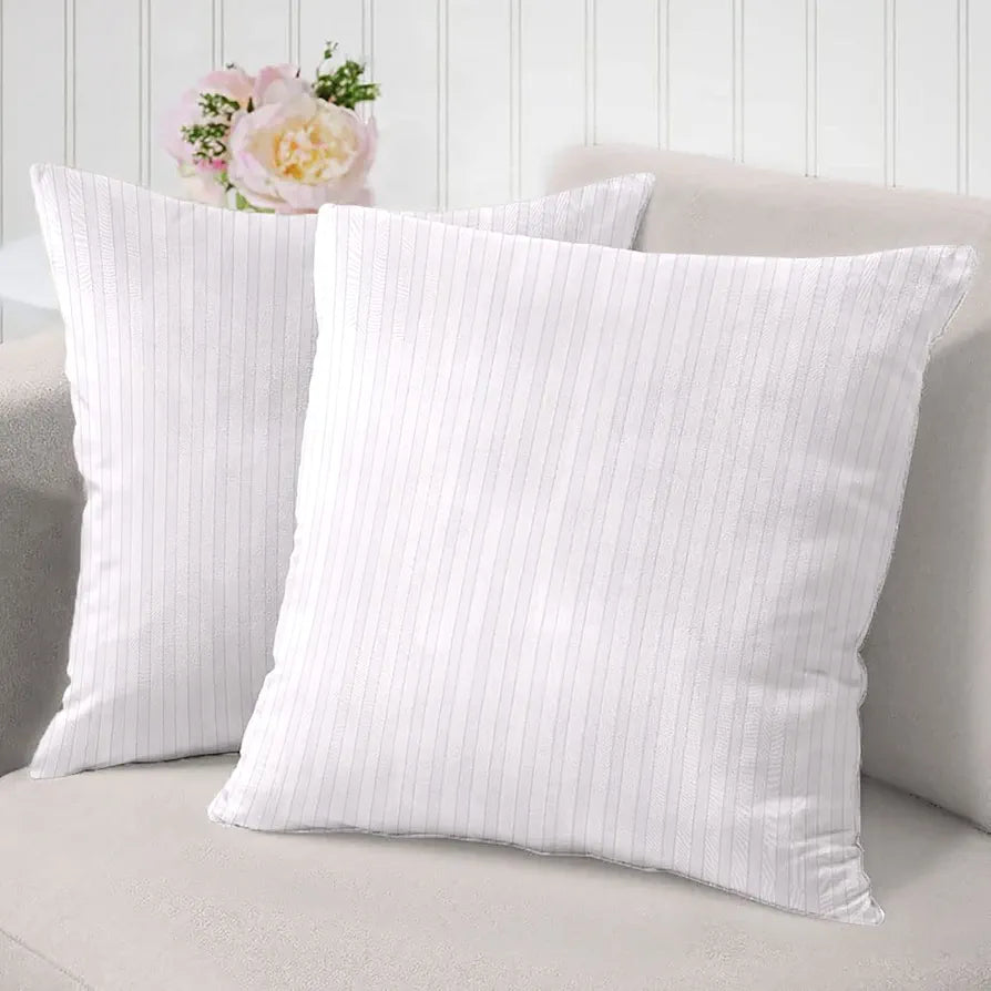 Cloth Fusion Microfiber Cushion 18 inch x 18 inch Filler, Sofa Cushions Set of 2, Durable Sofa Pillow for Home Decor 