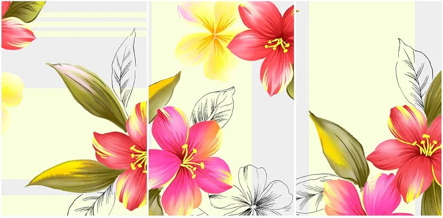 Rangoli MDF 3 Pcs Wall Poster 12x18 Inch Decorative Wall Art for Home, Office, Living Room. P-4, Design-13