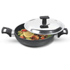 Milton Pro Cook Hard Anodized Kadhai With Stainless Steel Lid, 26 Cm / 3.4 Litre - 1900 gms