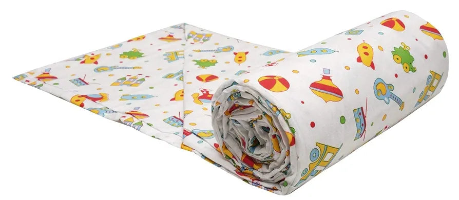 Trance Home Linen Pure Cotton Reversible Dohar Double Bed Size | Ac Blanket Comforter | Soft Light-Weight Bed Blanket 