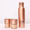 KC Pure Copper Water Bottle with 2 Glasses Combo
