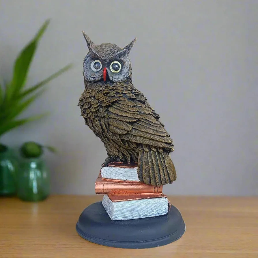 ALILA Big Classy Lucky Owl Statue Set for Good Luck Vastu Figurines Showpieces Decorative Owls Home Living Room Decor & Giting, 11.5 Inches