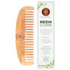 Ayurveda Amrita Organic Neem Wood Comb for Detangle | Helps in Dandruff Removal Light Brown