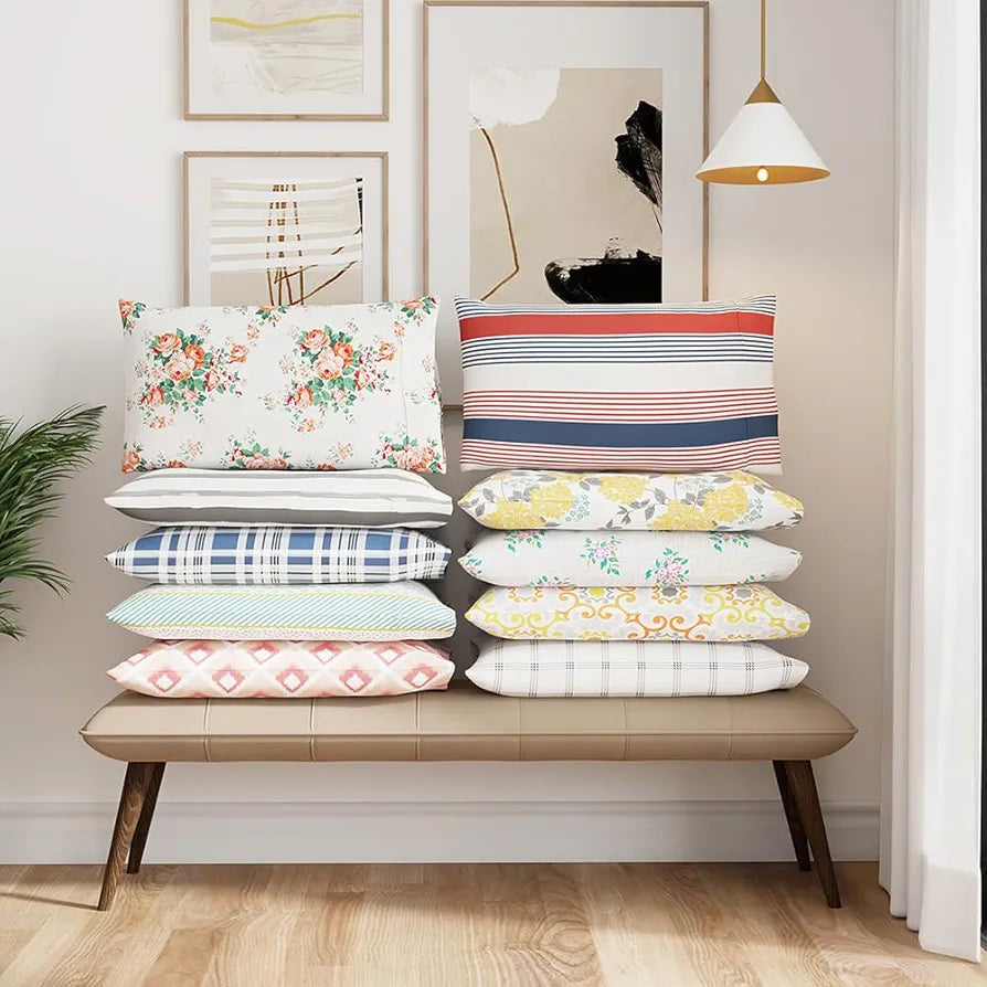 Zen Cotton Blend King Bedsheet Set  | 1 King Cotton Bedsheet & 2 Pillow Covers | Breathable & Anti-Wrinkle | 225 CVC | 