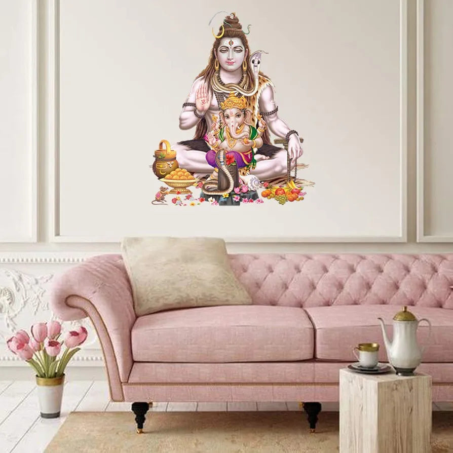 Rangoli White Glossy Vinyl Wall Sticker Premium Self-Adhesive Waterproof Decorative Wall Decal for Bedroom, Living Room, Office & Home Decoration Easy to Apply. Parent-6, Design-9