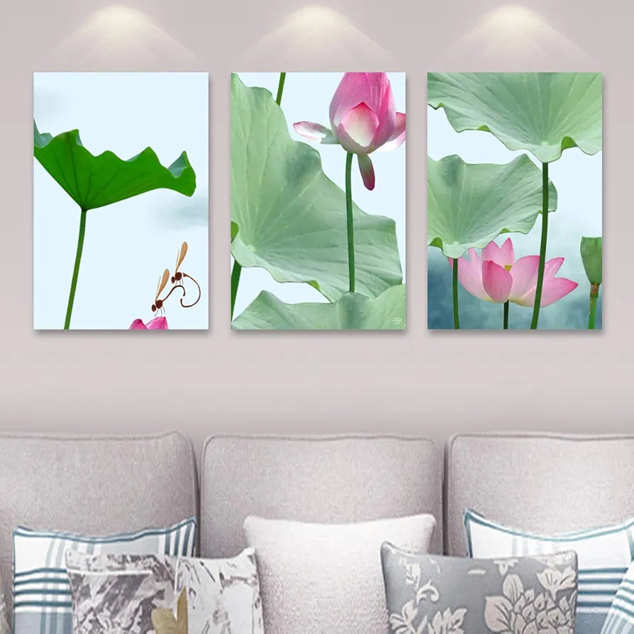 Rangoli MDF 3 Pcs Wall Poster 12x18 Inch Decorative Wall Art for Home, Office, Living Room. P-4, Design-5