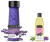 Soulflower Lavender Bath Salt & Rosemary Lavender Hair Oil Combo