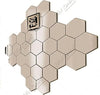 Bikri Kendra Hexagon 35 Silver with 20 Butterfly Silver Decorative Mirror Sticker for Wall Wall Stickers for Hall Room Bed Room