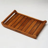 Vesta Homes Extra Large Teak Wood Rectangular Serving Tray For Home Premium Wooden Trays