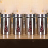 Femora Kitchen Storage Jars Steel Finish With See Through Window Jar | 1000 Ml | Pack of 4