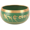 Indian Art Villa Designer Brass Tibetan Singing Bowl Diameter 4 Green - 500 gms