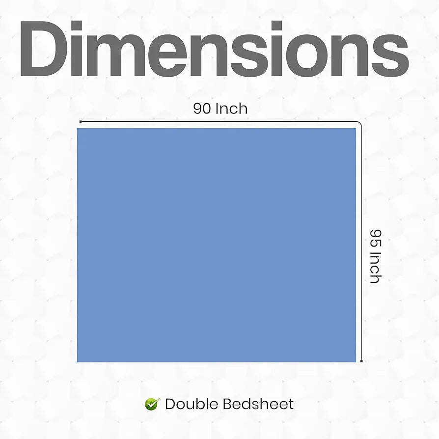 FRESH FROM LOOM 144 TC Plain King Size Microfiber Bed Sheet Set - Hypoallergenic, Wrinkle Free, Rotary Printed with 2 Pillow Covers 