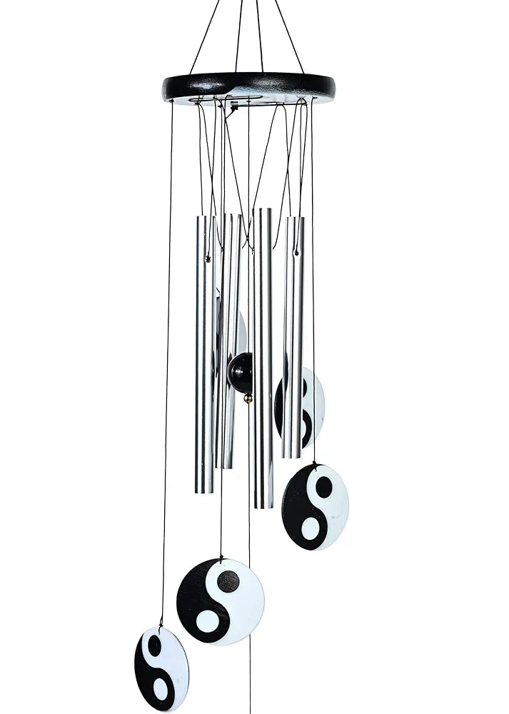 ZAICUS Wind Chimes for Balcony – Elegant Wind Chime for Home Positive Energy – Yin-Yang Metal Tube Wind Chimes for Living Room, Garden, Patio & Meditation Space