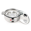 Cello Roti Plus Big Solid Stainless Steel Double Walled Casserole for Roti | 2500ml | Silver | Hot Box