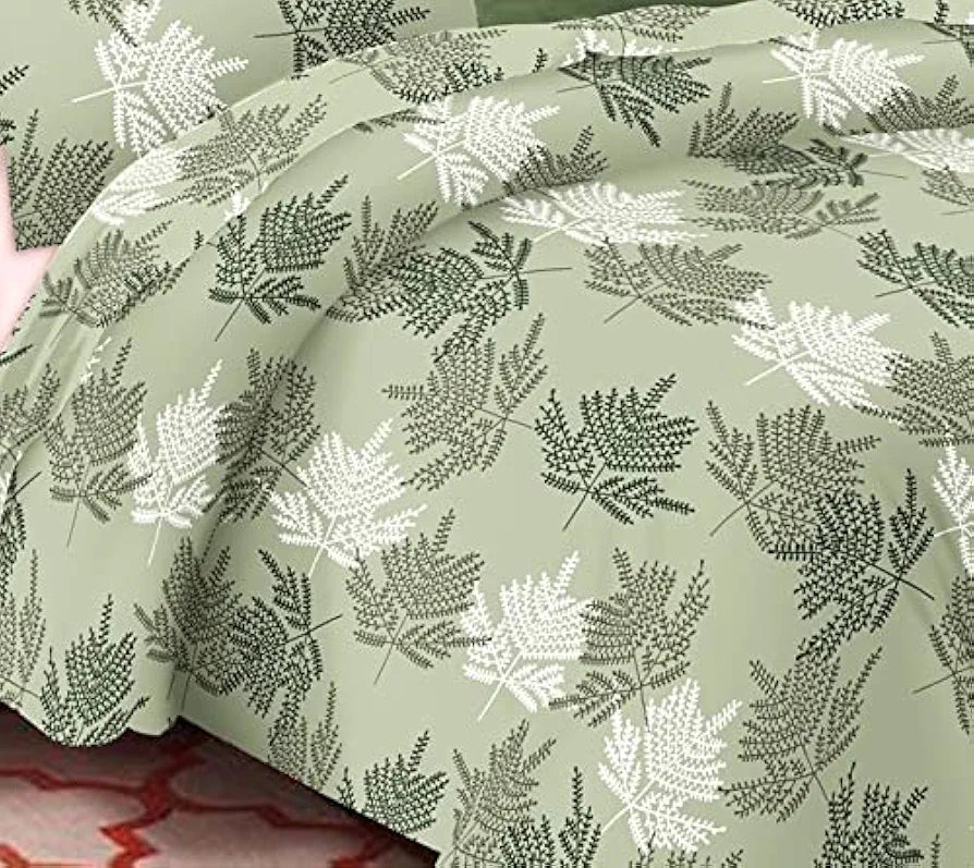 Trance Home Linen Zippered 100% Cotton 144 TC Duvet Cover Quilt Cover Blanket Cover Razai Comforter Cover Only Queen Size 86