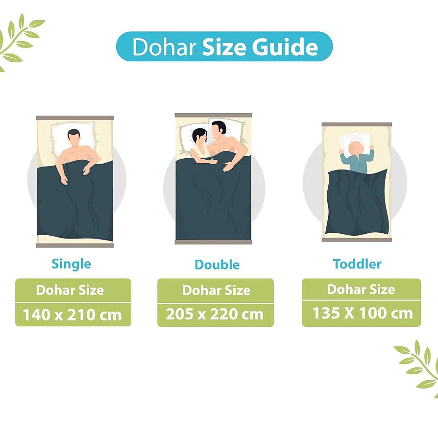 Divine Casa Glace Cotton 120 GSM Reversible Lightweight Printed Single Bed AC Dohar Blanket Quilt - Pink and Turquoise Green| TC - 120