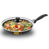 Hawkins Futura 26 cm Frying Pan Nonstick Fry Pan with Glass Lid Pan Black