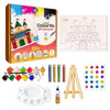 Mini Leaves Colour Me Castle DIY Canvas Art Kit with Wooden Easel, Premium Paint kit | Kids Ages 6-8- Single Piece