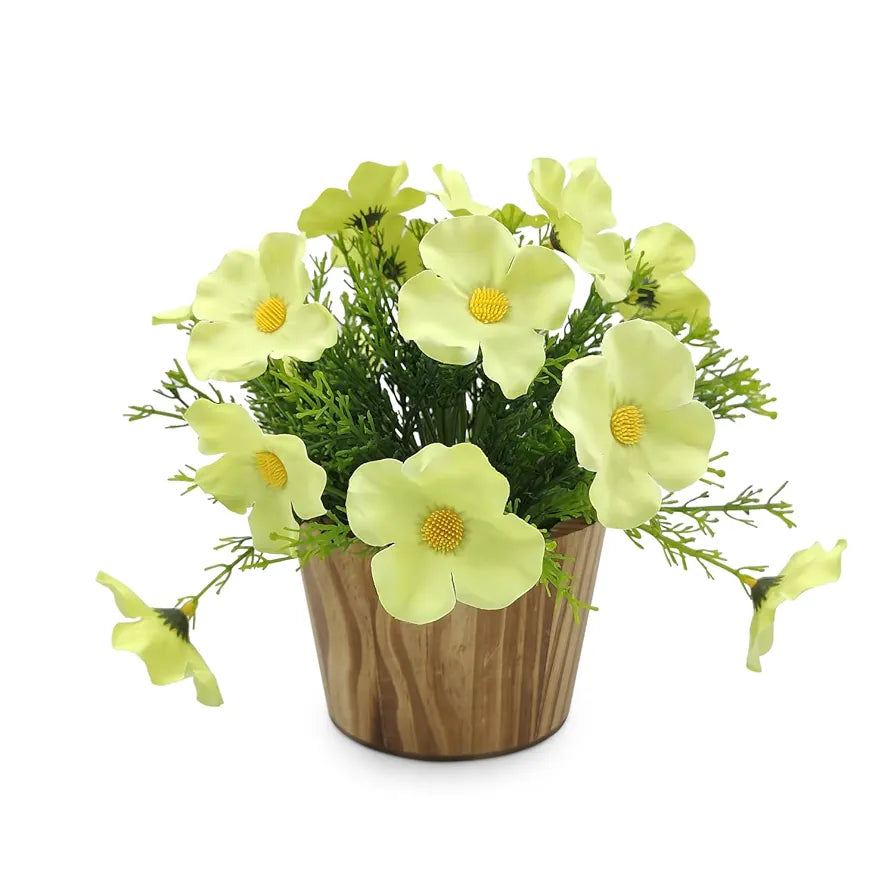 fancymart Artificial Flower in Grass with Pot, Perfect for Home & Office Décor, Artificial Flora -8420