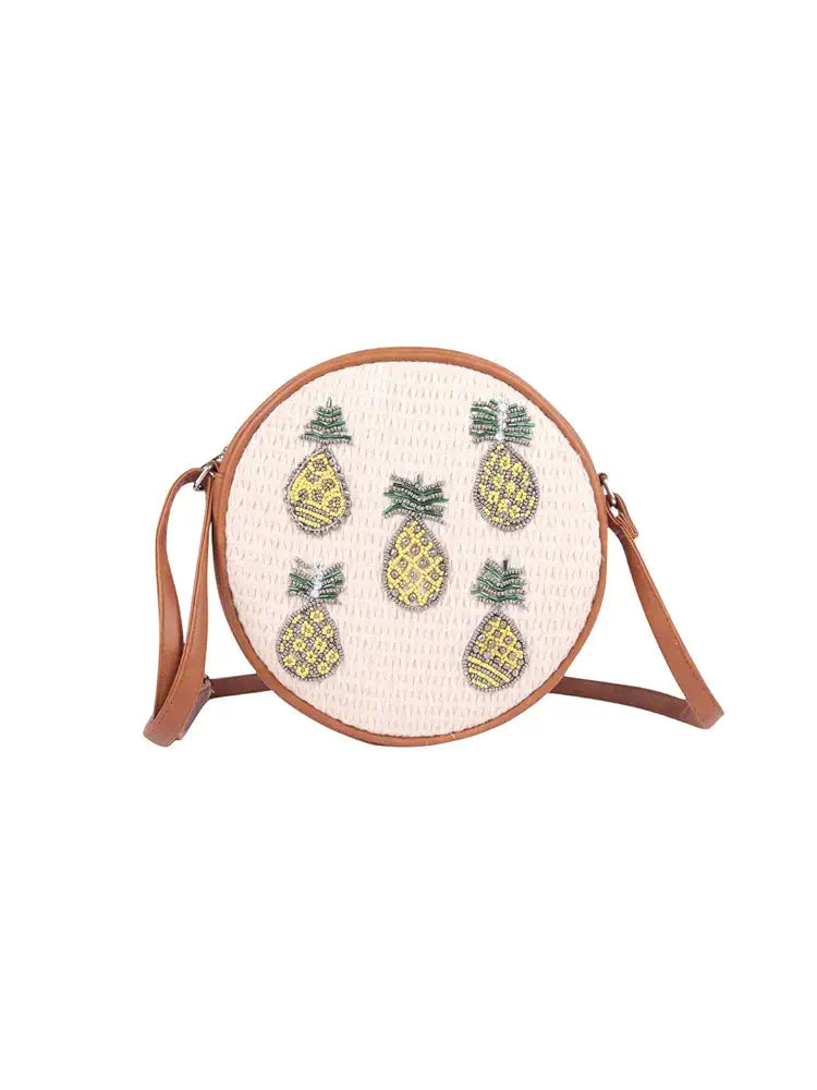 ASTRID Handmade Macrame Flap Over Sling Bag For Girls And Women