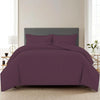Trance Home Linen Zippered 100% Cotton 200 TC Satin Stripe Queen Duvet Cover Quilt Cover with 2 Pillow Covers Colour Deep Wine