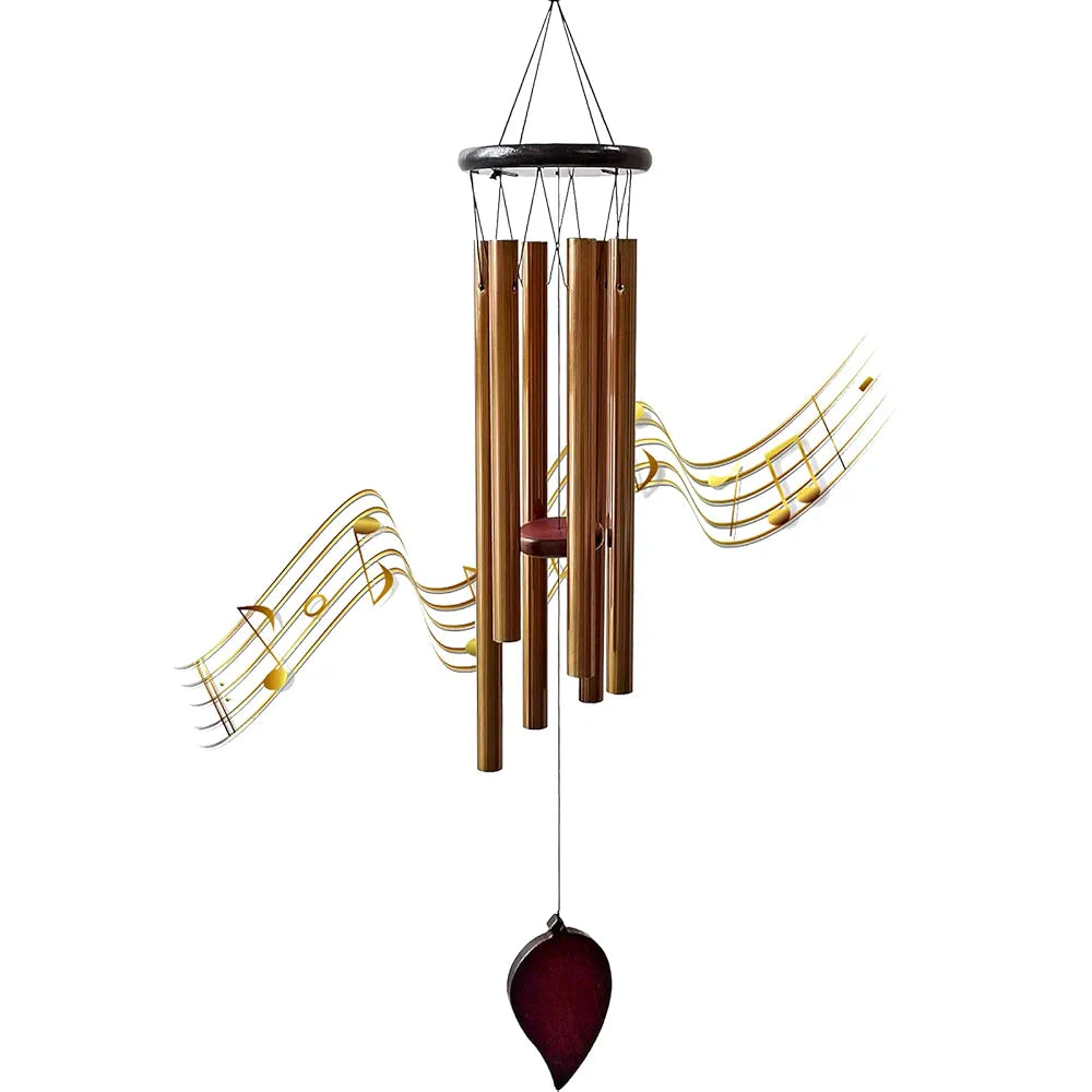 Wind Chimes for Outside, 30 Inch 6 Rustproof Aluminum Tubes Large Deep Tone Wind Chimes, Perfect for Patio, Porch, Garden, or Backyard…