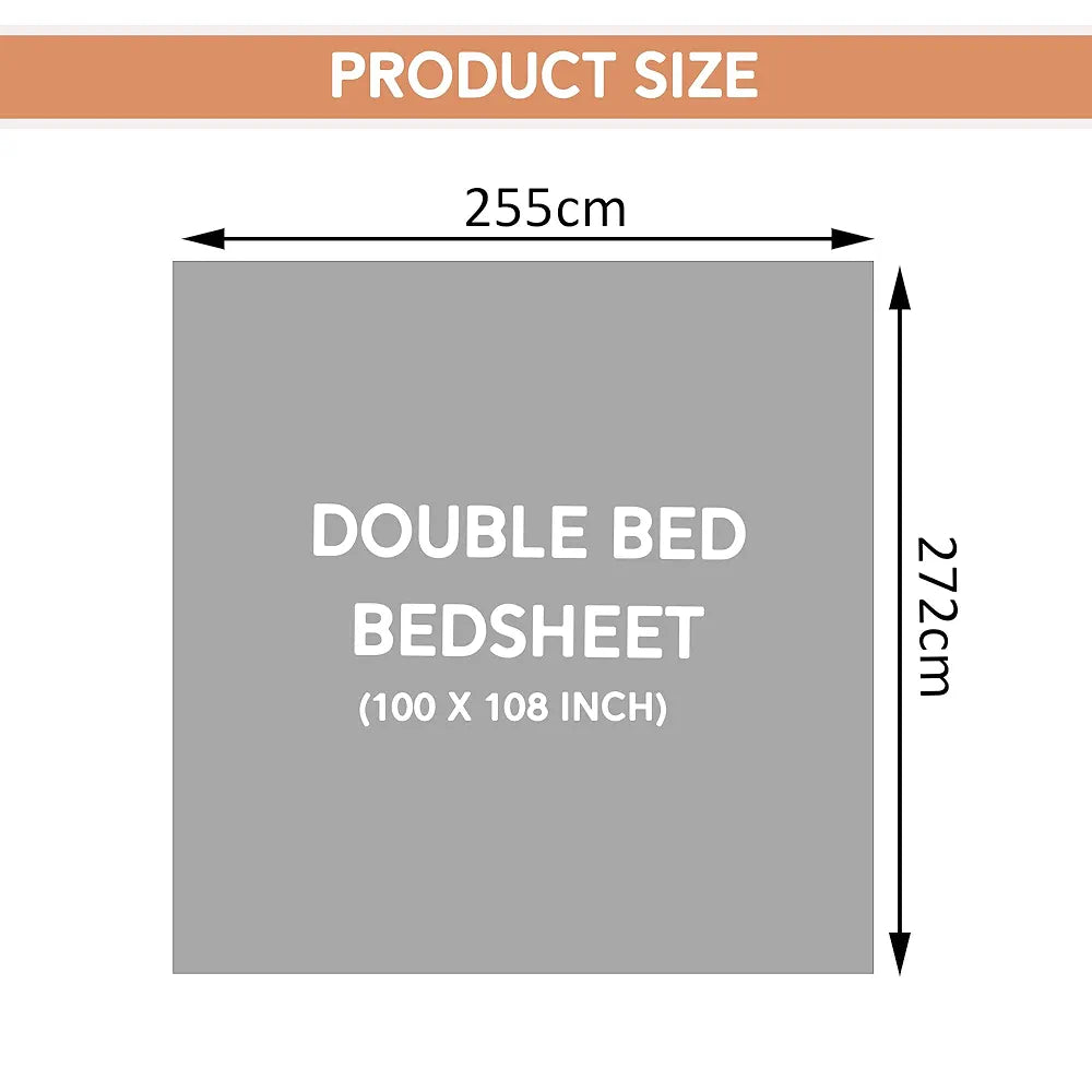 Kuber Industries 100x108 Inch Cotton Bedsheets for Double Bed with 2 Pillow Covers | Easy to Wash & Maintain Double Bedsheet Cotton Fabric - for Daily Use | Candy Flower -Brown & Yellow