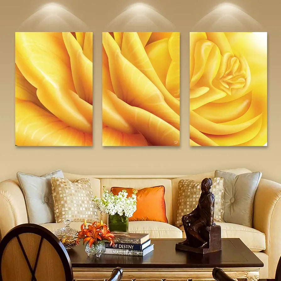 Rangoli MDF 3 Pcs Wall Poster 12x18 Inch Decorative Wall Art for Home, Office, Living Room. P-4, Design-21