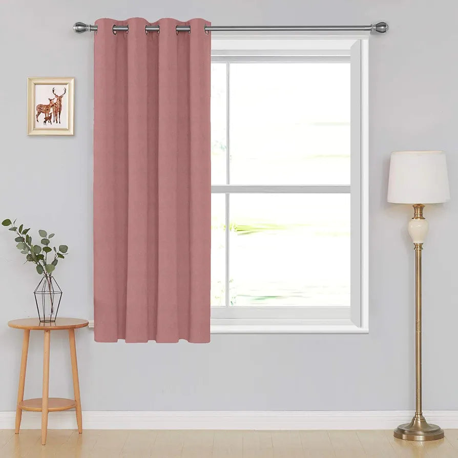Divine Casa Velvet Blackout Window Curtain 5 Feet | Premium Room Darkening | Noise Reducing & Thermal Insulated Single Panel for Bedroom, Living Room & Office