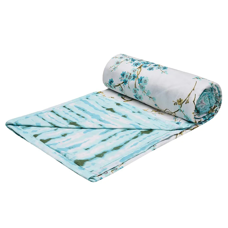 Trance Home Linen® Pure Malmal Cotton Multipurpose Baby Dohar | 3-Layered Baby Swaddle | Soft -Lightweight Baby Blanket | Crib Blanket 